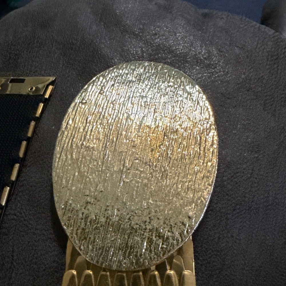 Gold Textured Belt Buckle